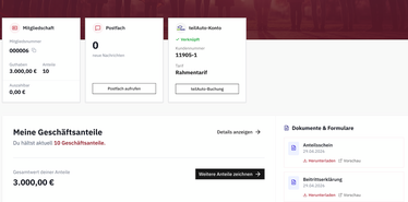 Vorschau auf den Mitgliederbereich