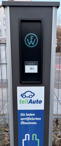 Darstellung der Ladesäule Typ WW1