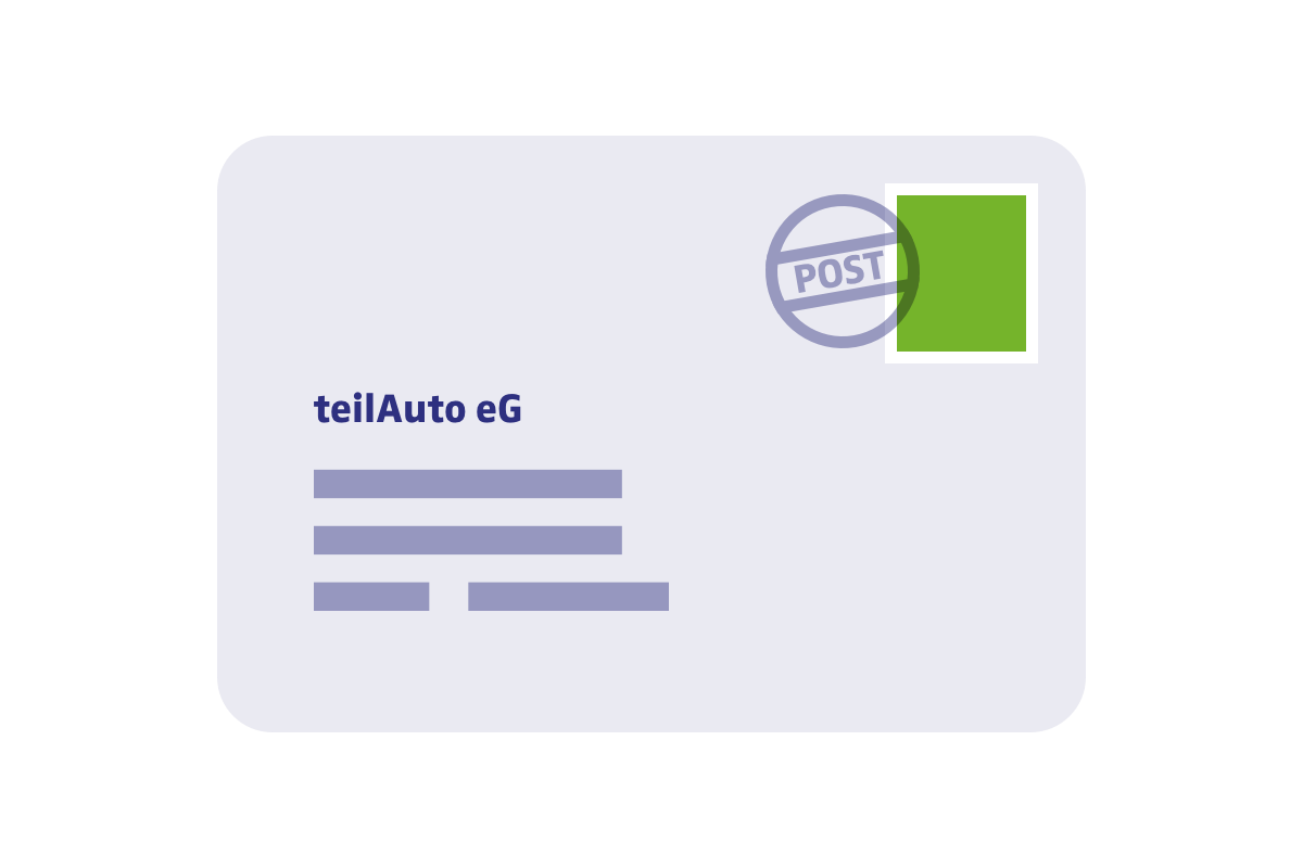 ein Brief, adressiert an die Mobility Center GmbH